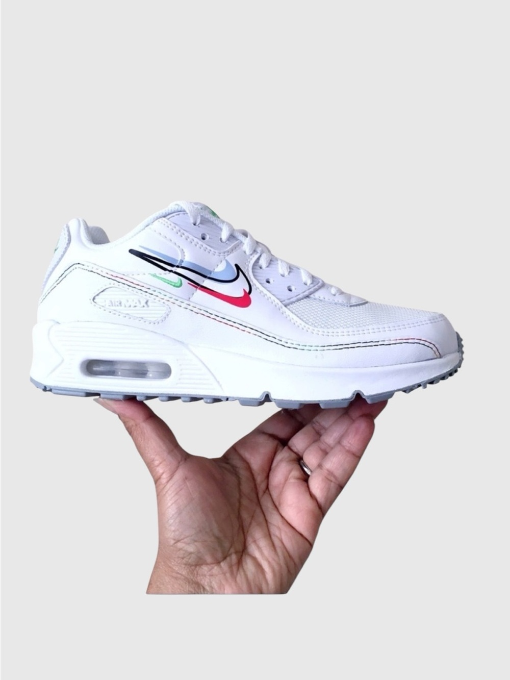 Nike Air Max 90 Rainbow Stitch Sneakers 6Y / 7.5 Women